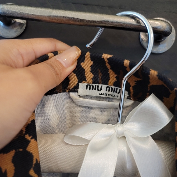 Miu Miu Denim Jacket Leopard print - Picture 8 of 11